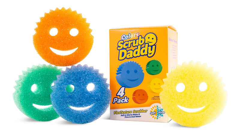 Colors Scratch-Free Cleaning Sponge/Scrubber with FlexTexture, 4-pk P4395