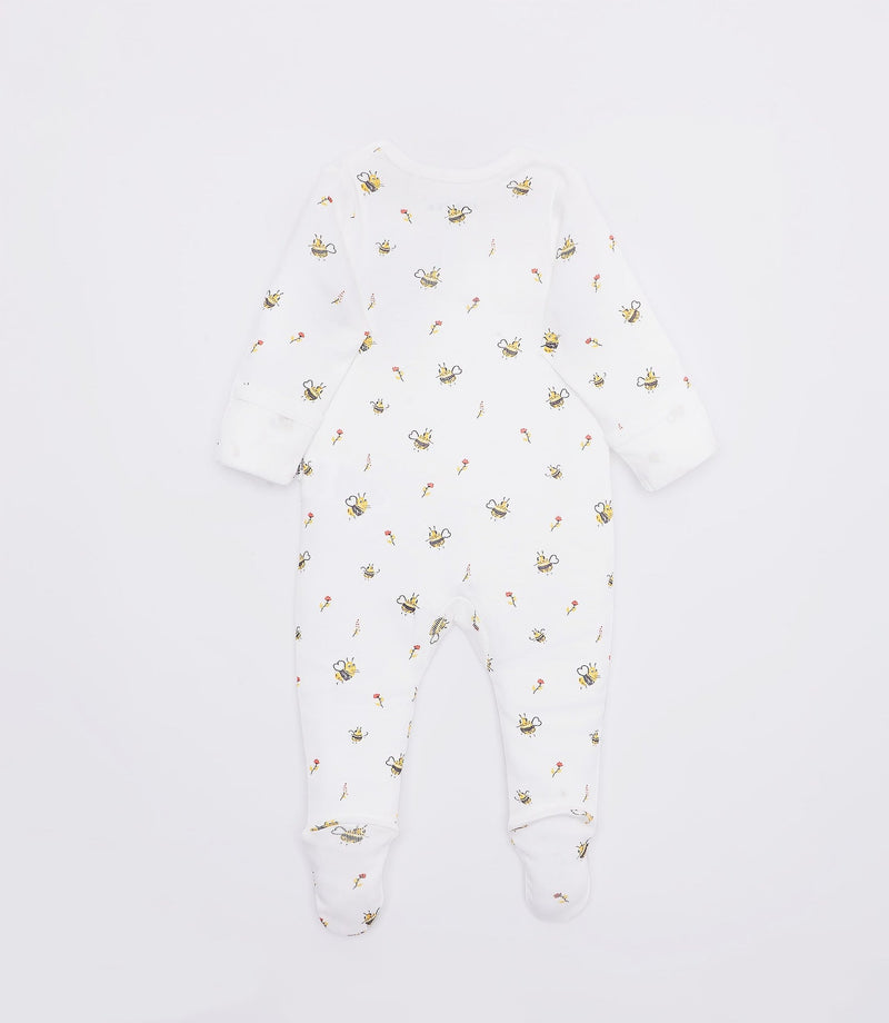 Bee Print Premium Organic Cotton Zippy, Various Sizes K9349