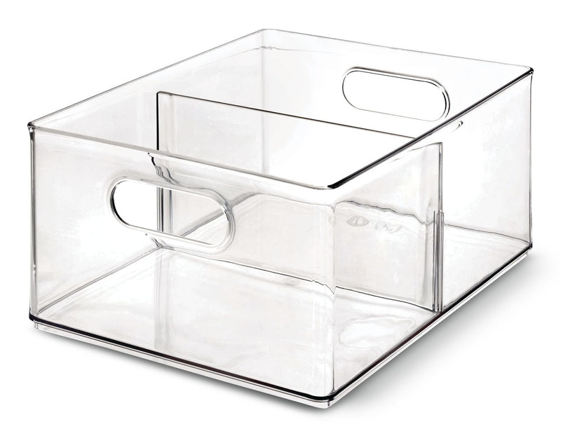 Clear Stackable Divided Deep Organizing Storage Bin, 11.5-L S9340