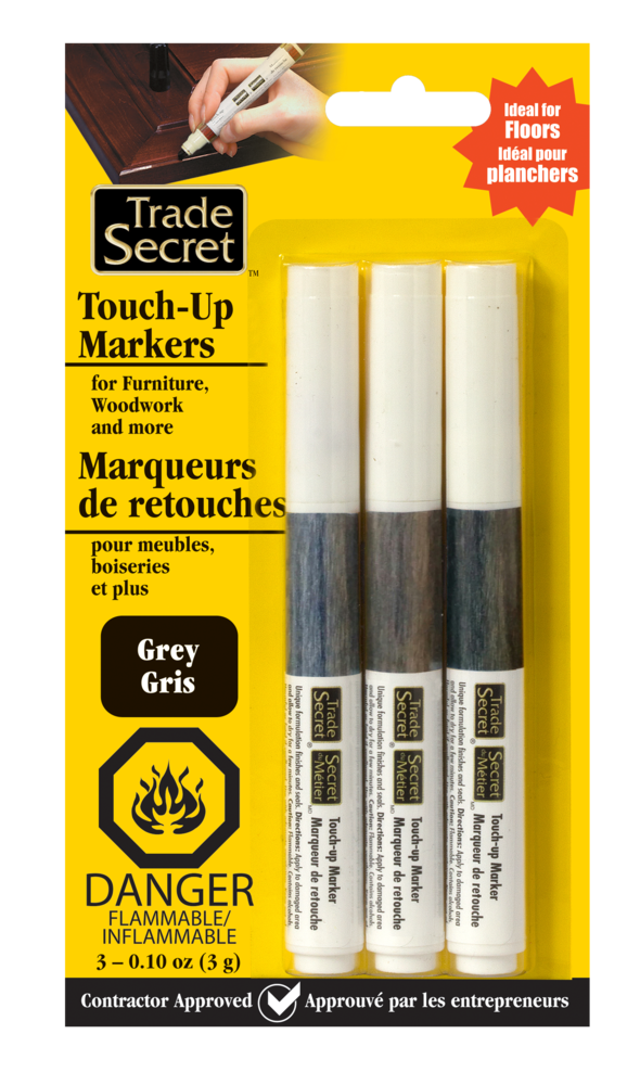 Touch-Up Repair Marker, Quick Drying & Fade Resistant, Grey, 3-pk P4393
