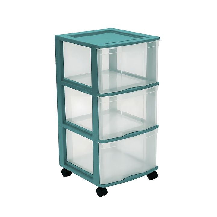 3-Drawer Storage Tower, Green V3393
