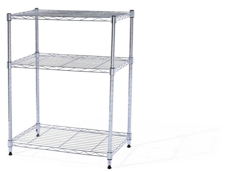 3-Tier Storage Rack, No Tool Assembly, Chrome L9540
