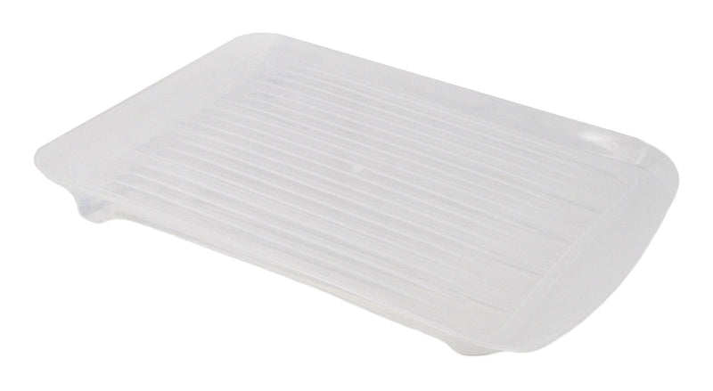 Anti-Microbial Plastic Drainboard Tray For Kitchen Dish Drying Rack, Clear T799
