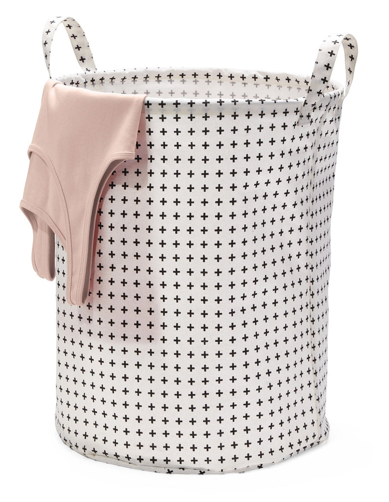 Prima Round Collapsible Laundry Hamper, 80-L, Geometric Q1275