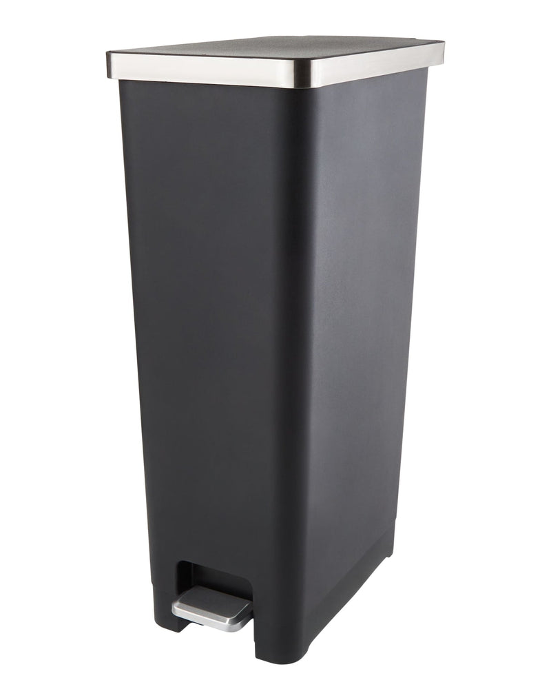 Slim Black Resin Garbage Can, 30-L H9196