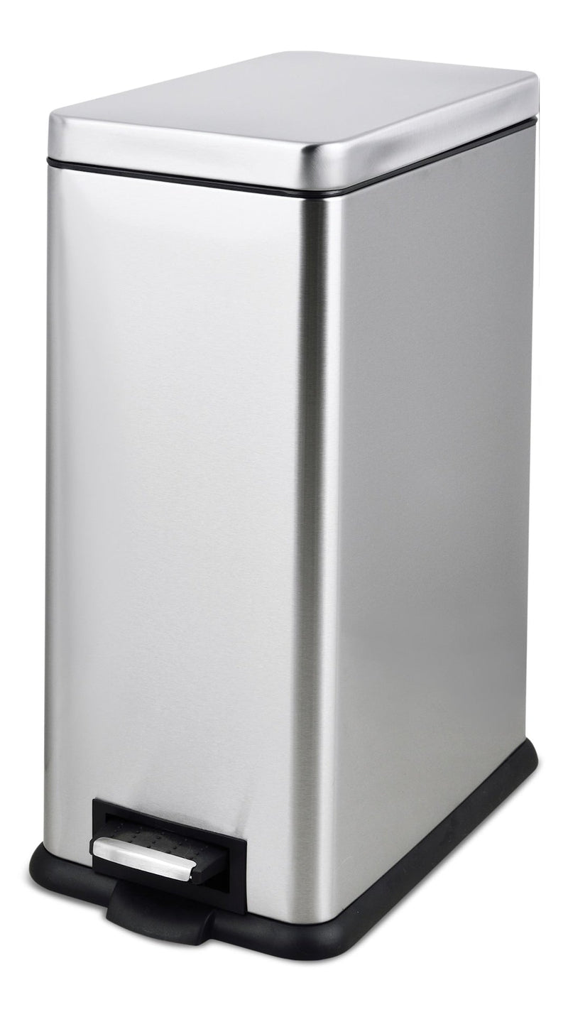 Stainless Steel Rectangular Step Garbage Can, 30-L B9423