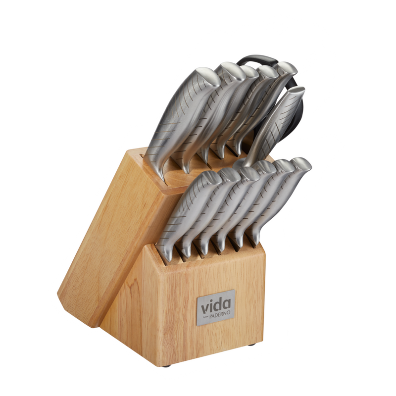 Stainless Steel Knife Block Set, Ergonomic Grip, 14-pc Y7820