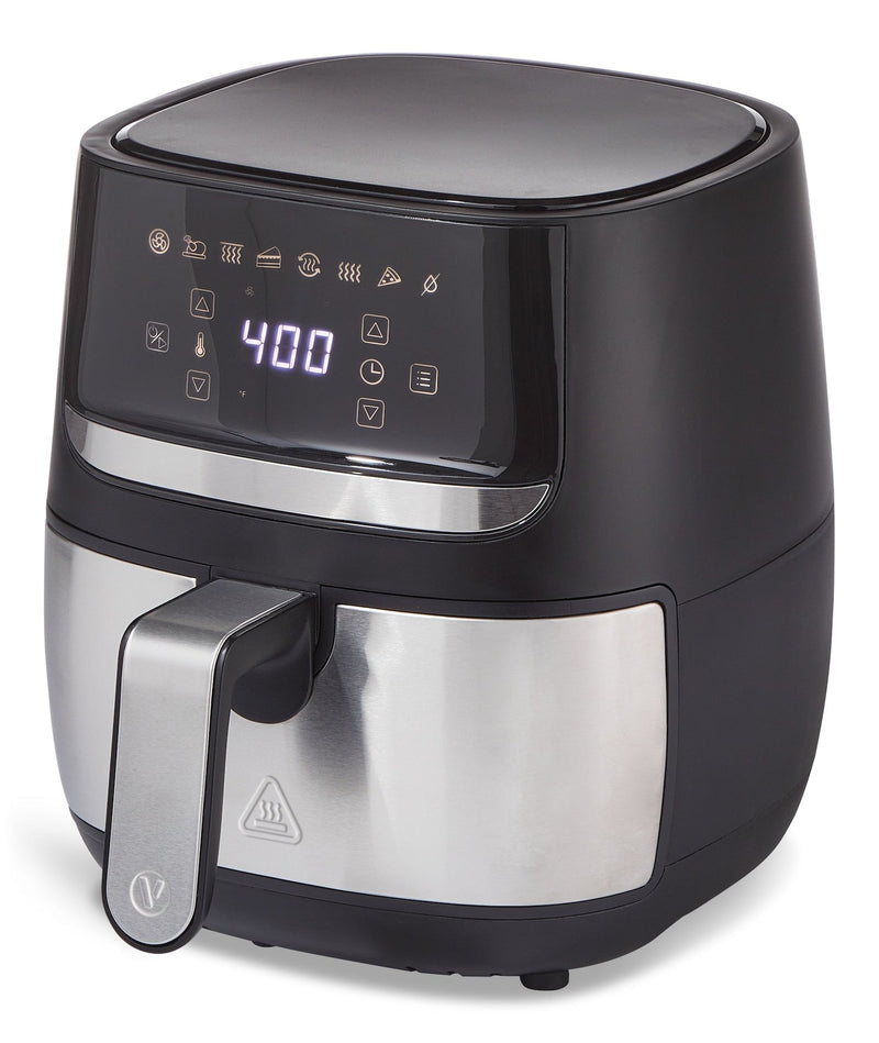 Stainless Steel Non-Stick Air Fryer, 4-qt Q825