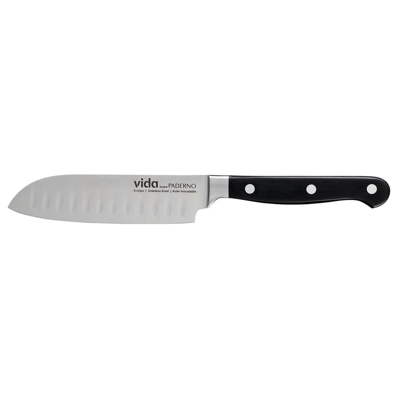 Stainless Steel Triple Rivet Santoku Knife, Ergonomic Grip, 5-in D7363