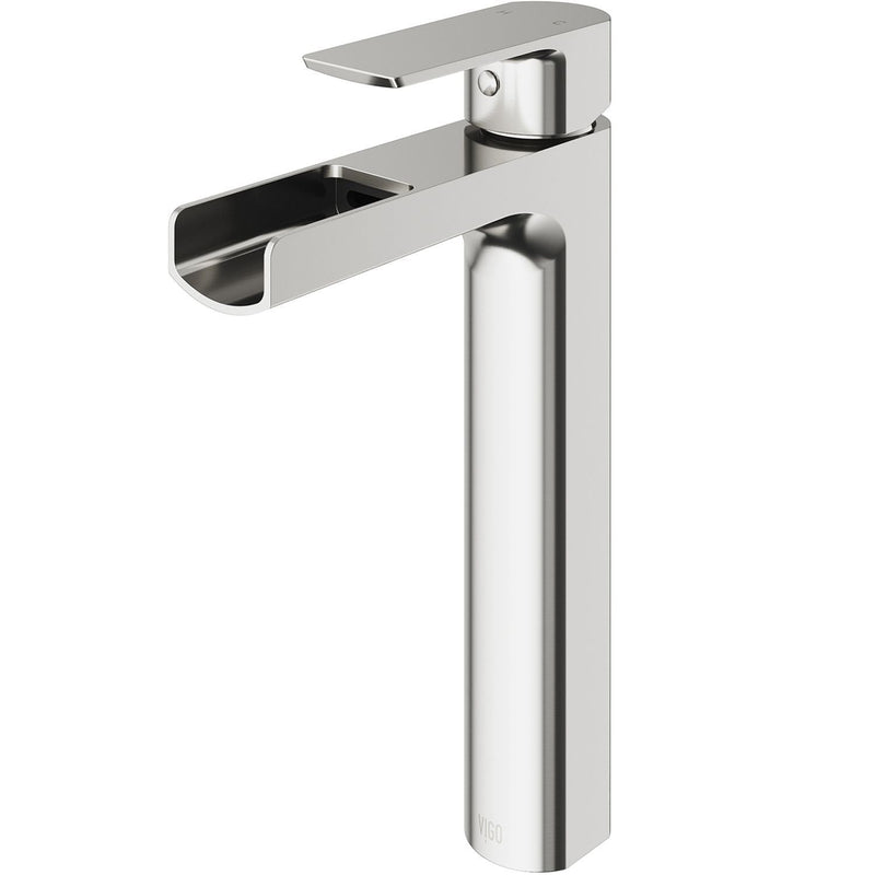 Amada 11-in Brushed Nickel Vessel Bathroom Faucet X6237