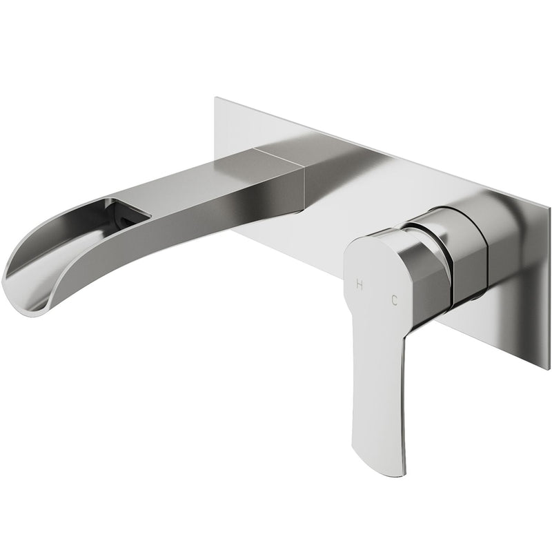Cornelius Wall Mount Single Handle Bathroom Sink Faucet, WaterSense Certified, Brushed Nickel S9718