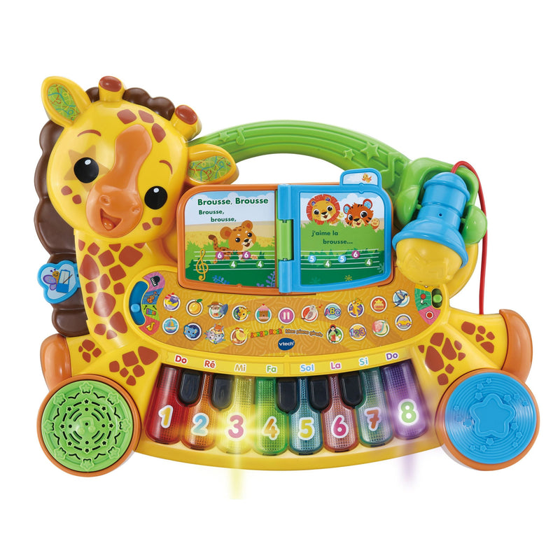 Zoo Jamz Giraffe Piano (French Version), Battery Operated, Microphone included B263