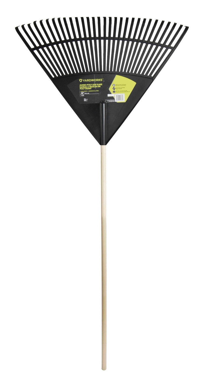 30-Tine Jumbo Leaf Rake with Hardwood Shaft, 30-in M2218